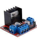 L298N Motor Drive Controller Board Module Dual H Bridge For Arduino Projects side view with connectors and logic supply