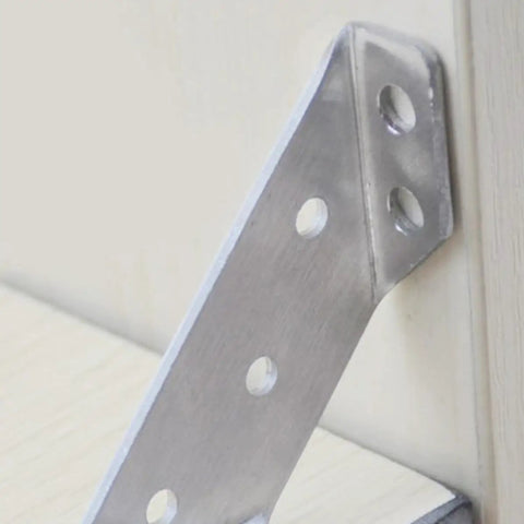 Heavy duty stainless steel angle bracket set of 20 corner braces tarnish and rust resistant silver shelf and furniture support