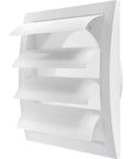 White ABS 6 Inch Dryer Vent Cover With Flaps And Insect Screen For Exterior Walls And Ducts Outdoor Vent Cover For House And Kitchen