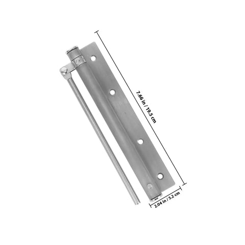 Automatic Stainless Steel Door Closer for Home and Office with dimensions, smooth soft close, durable silver finish.