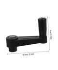 Woodworking Handle Nylon Crank Accessory Easy Install for Smooth Operation and High Efficiency Durable Wear Resistant Round Hole Design for Precise Adjustments and Quick Setup for Fast Tool Changes, black nylon crank handle, dimensions 8.5cm x 7cm