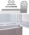 Three Pack Y-223 Refrigerator Door Hinge Kit In Galvanized Steel Silver, Universal Chest Freezer Hinge Set For Smooth Door Operation, Durable Construction, Precise Fit, Easy Retrofits, Long Lasting Stability on installed freezer door