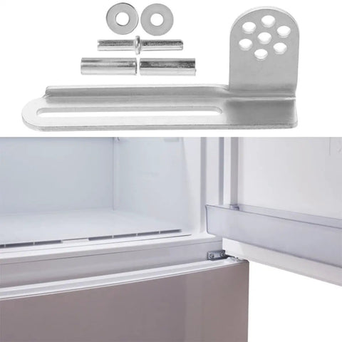 Three Pack Y-223 Refrigerator Door Hinge Kit In Galvanized Steel Silver, Universal Chest Freezer Hinge Set For Smooth Door Operation, Durable Construction, Precise Fit, Easy Retrofits, Long Lasting Stability on installed freezer door