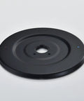 Chateau One-Handle Tub and Shower Escutcheon Replacement in Sleek Matte Black Finish, round all-metal plate with center hole