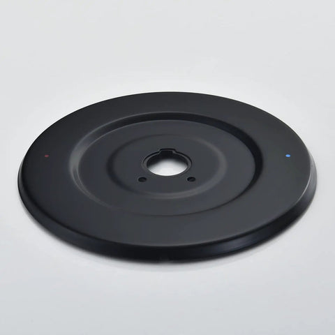 Chateau One-Handle Tub and Shower Escutcheon Replacement in Sleek Matte Black Finish, round all-metal plate with center hole