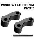Beefed Up Rear Window Latch Hinge Pivots Replacement For Tacoma 1995 To 2004 And Tundra Xtracab 2000 To 2006 Black Aluminum 2 Pack Heavy Duty CNC Machined Billet Aluminum Auto Window Parts