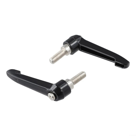 Solid Gauge Steel Seatpost Clamping Lever Handle With Quick Release Knurled Twist Lock Grip And Adjustable Threaded Stud Bolt For Indoor Cycling Exercise Rig Hardware Upgrade - black lever handles with threaded bolts.