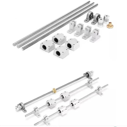 T8 Trapezoidal Lead Screw Kit With Linear Guide Shaft Support Set Featuring Stable Transmission Low Noise And Smooth Operation In Complete Integrated Assembly For Precision Projects, metal shaft kit with bearings