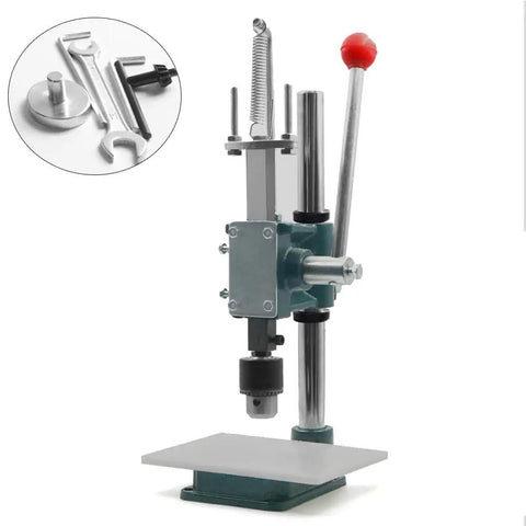 Handheld Leather Hole Punch And Stamping Press For DIY Crafting Adjustable 1.5 To 13 mm Chuck And 4.4 Cm Press Plate for belts bags wallets