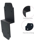 Beefy Heavy Duty Pergola Brackets 4 Pack Black 6 Inch Steel Z Angle Joist Ties For Wood DIY Projects Large Post