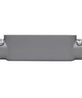 Premium 1 Inch Aluminum Rigid Type C Conduit Body With Integral Cover And Gasket, gray aluminum junction box with screws.