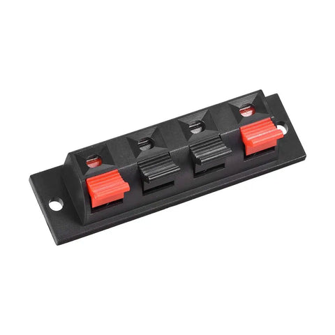 4 Way Spring Loaded Speaker Terminal Clips Push Release Connector Set 3 Pack Wire Terminal Strip Block WP4-7 With Four Pins