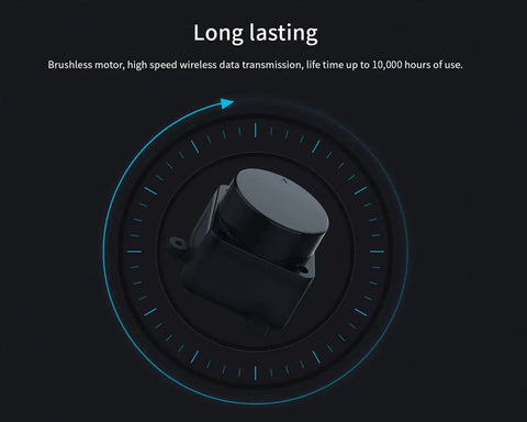 TOF LiDAR Sensor With 360 Degree Omni Directional Laser Scanning Anti Glare Up To 60000 Lux, displayed with brushless motor.
