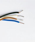 Detailed view of colored wires for 22mm Stainless Steel IP68 Waterproof Large Ring Illuminated Piezo Switch Red 24V Momentary 10NO
