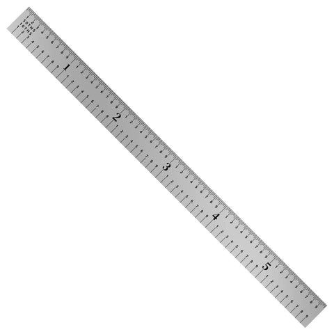 USA Made 6 Inch Flexible Steel Machinist Ruler With Satin Chrome Finish Handy For Curved Surfaces And Tight Spots, Precise 1/10 1/50 1/32 1/64