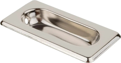 Nickel Recessed Sash Window Lift With Beveled Edge For Vertical Sliding Windows Stamped Brass Pull Pack Of 10 close-up view