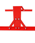 Built Different 20 Ton Hydraulic Shop Press Heavy Duty Steel Garage Powerhouse For Removing Stuck Bearings Pulling U Joints And Straightening Bent Frames Red front view of red steel frame component.
