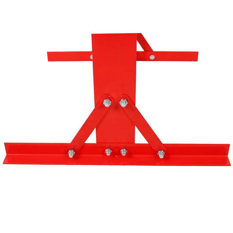 Built Different 20 Ton Hydraulic Shop Press Heavy Duty Steel Garage Powerhouse For Removing Stuck Bearings Pulling U Joints And Straightening Bent Frames Red front view of red steel frame component.