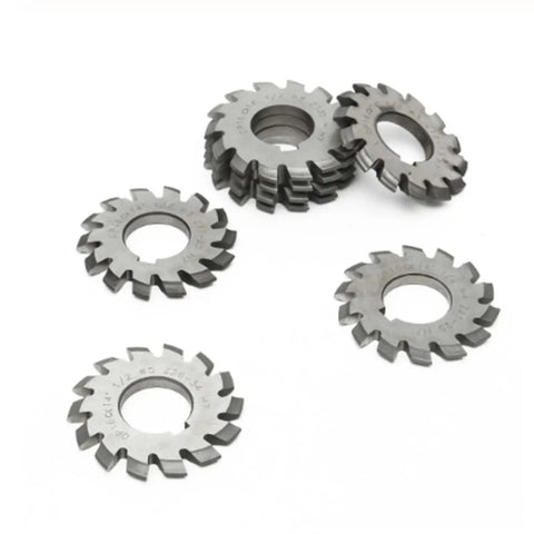 Pro Grade HSS Gear Milling Cutter For Spur Gears Involute Profile M0.5 To M10 Modulus PA20 No.1 Through No.8 Gear Cutting Tool For Milling Machines With Crisp Tooth Spacing, set of HSS cutters