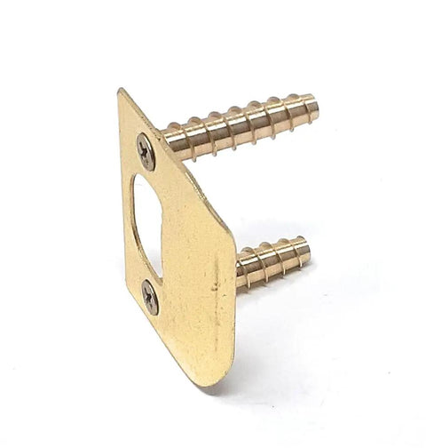 12 Piece Screw Hole Fix Kit To Ditch Ragged Threads And Rescue Saggy Doors Quick Non Messy Cleanup Keeps Your Hinges Running Smooth Like New Super Tough Grip No Sweat Setup Guaranteed gold metal plate with two screws for door hinge repair