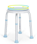 360 Degree Rotating Shower Chair With Easy Tool Free Setup Adjustable Tub Stool And Bathtub Seat Bench Anti Slip Rubber Tips For Safety And Stability