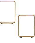 Industrial Black Metal Arc Shaped Table Legs Set of 2 28 Inch Square Dining Table Base with adjustable feet in steel design.