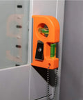 Spirit Level Tool Small Pocket Level with 2 Bubble Spirit Leveler Metal Keychain 3PCS attached to a wall showing vertical level.