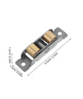 Heavy Duty Stainless Steel Sliding Door Wheels Featuring Double Bearing Pulleys, 6.5cm long, ideal for smooth glass door operation.