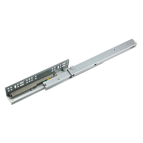 Three-Section Hidden Bottom Rail Mounted Buffer Damping Drawer Slides, 2 Pack, 10 Inch, 250mm, metal rail with mounting holes