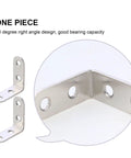 L Shaped Corner Brackets Set 18 Pieces Stainless Steel Right Angle Shelf Braces For Furniture And Home Improvement Projects Durable