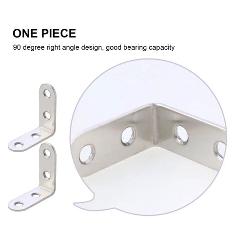 L Shaped Corner Brackets Set 18 Pieces Stainless Steel Right Angle Shelf Braces For Furniture And Home Improvement Projects Durable