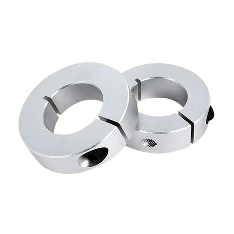 Pack Of 4 Aluminum Shaft Collars 6mm Bore, One Piece Clamp Style, 20mm Outer Diameter, 8mm Thick, M4 Set Screws, Lightweight, Corrosion Resistant