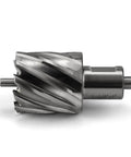 Annular cutter, 1-3/8 in diameter, 3/4 in Weldon shank, side view with pilot pin