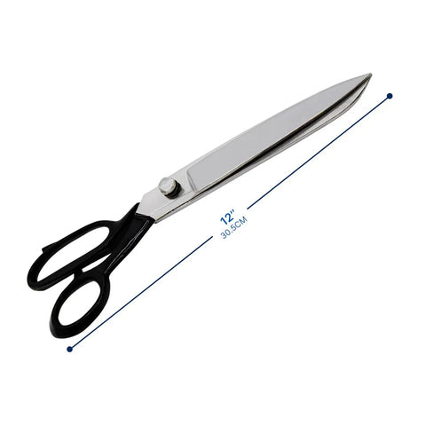 Heavy Duty 12 Inch Fabric And Leather Cutting Scissors For Sewing And Crafting, Pro Grade Industrial Sharp Shears For Dressmakers