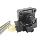 Four Chamber Diaphragm Pump Housing Replacement Kit With Pressure Switch And Membrane For RV Water System Spare Part You Can Trust Durable Construction Easy Install Keeps Water Pressure Steady And Reliable On The Road, black housing with screws