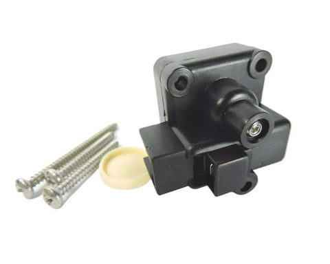 Four Chamber Diaphragm Pump Housing Replacement Kit With Pressure Switch And Membrane For RV Water System Spare Part You Can Trust Durable Construction Easy Install Keeps Water Pressure Steady And Reliable On The Road, black housing with screws