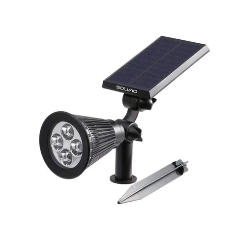 Ultra Bright Solar Spotlight 200 Lumen With 270 Degree Adjustable Waterproof Outdoor Landscape Light For Flag Poles Walkways Yards Driveways