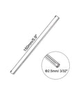 2.5mm x 150mm 304 Stainless Steel Solid Round Rod Bar Stock Set for DIY Crafts and Metalwork