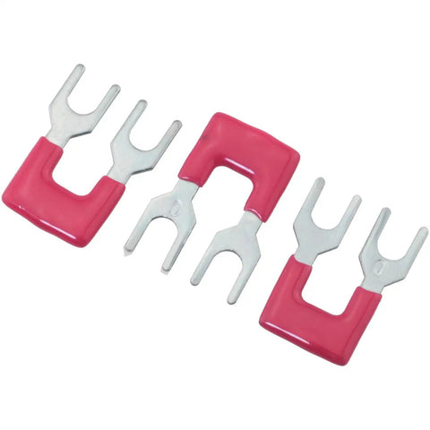 12 Pack Jumper Terminal Block TB 1502 Short Circuit Side Plug-In Connectors Black Red 0.35 Inch Pitch With Copper Conductors
