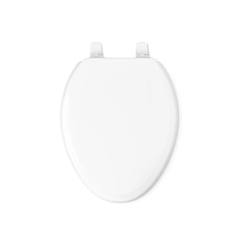 Toilet Seat With Color Matched Hinges And Compression Molded Wood For Traditional Bathrooms, simple overhead view