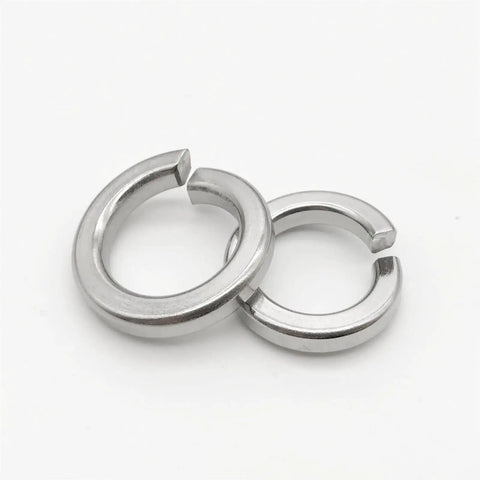 O Ring All In One Assortment Kit From M1.6 To M24 With 304 Stainless Steel Spring Washers Split Lock Gaskets For Pipelines Industrial Equipment Food Processing And Automotive Systems 100 Pcs; 304 steel split lock washers