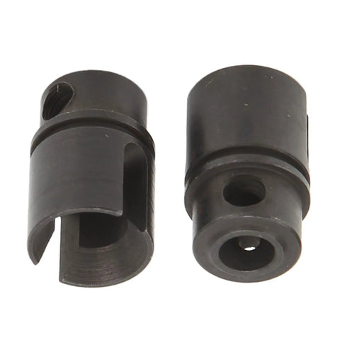 Center Drive Coupler And Joint Cup Set For 1 Tenth Scale Losi Tenacity RC Cars Hardened Steel Shaft Connectors Replacement For Brushless SCT Off Road Rigs Delivers Durable Power Transfer Under Heavy Load, black steel pair