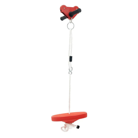 Backyard Zip Line Kit For Kids And Adults 160ft Cable with removable seat and quick tighten trolley on rope