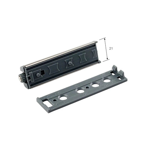 14 Pack Adjustable Tongue Distance Magnetic Door Catches for Cabinets and Wardrobes, showing latch and base components.