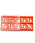 Sharp As A Tack Diamond Carbide Replacement Cutters For Wood Lathe Turning and Shop Detailing, pack of ten precision blades.