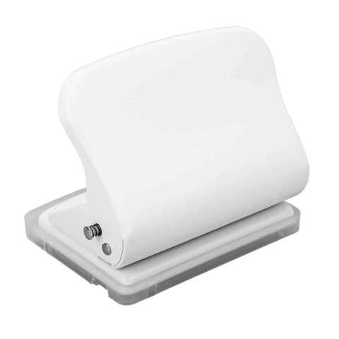 Manual 10 Hole Punch for Loose Leaf Paper A4 to A6 and B5 Sizes, 10 Sheets Capacity, Sturdy Metal Body with Flip Tray