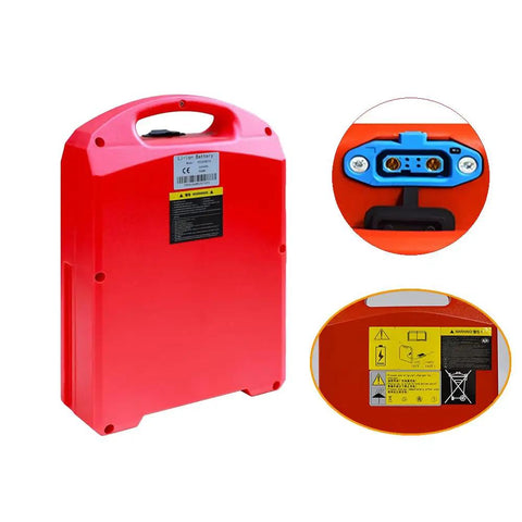 Heavy Duty 24V And 48V LiFePO4 Lithium Battery For Electric Pallet Jacks And Forklifts 15Ah To 40Ah red battery design and details