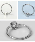 Solid Metal Pull Ring Handles 12-Piece Set, Screwless Drop Ring Pulls For Cutting Boards and Cabinet Doors, Vintage Style