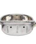 Built Tough Automatic Water Trough For Dogs And Livestock Featuring Rust Proof 304 Stainless Steel Bowl side view with hose adapter