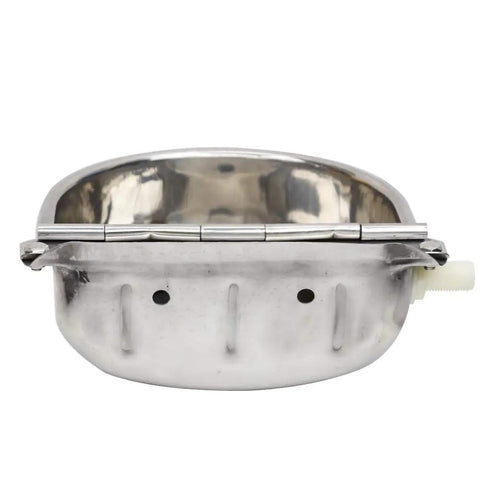 Built Tough Automatic Water Trough For Dogs And Livestock Featuring Rust Proof 304 Stainless Steel Bowl side view with hose adapter